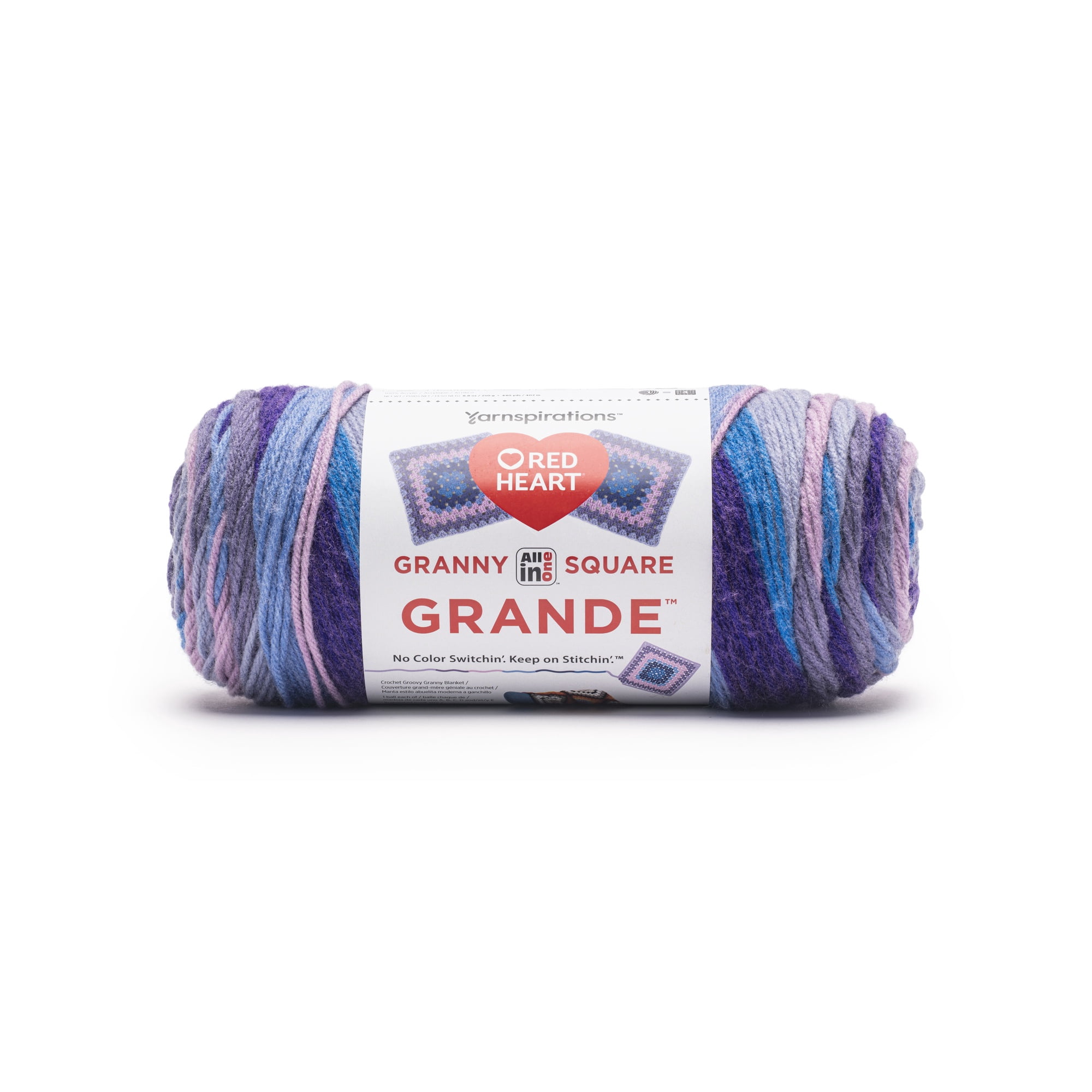 Red Heart® All In One Granny Square Grande™ #4 Worsted (Medium) Acrylic Yarn, Grandiose 8.8oz/250g 440 Yards