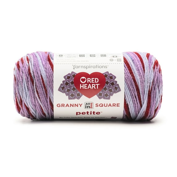 Red Heart® All In One Granny Square Petite™ #4 Worsted (Medium) Acrylic Yarn, Primo 8.8oz/250g 440 Yards