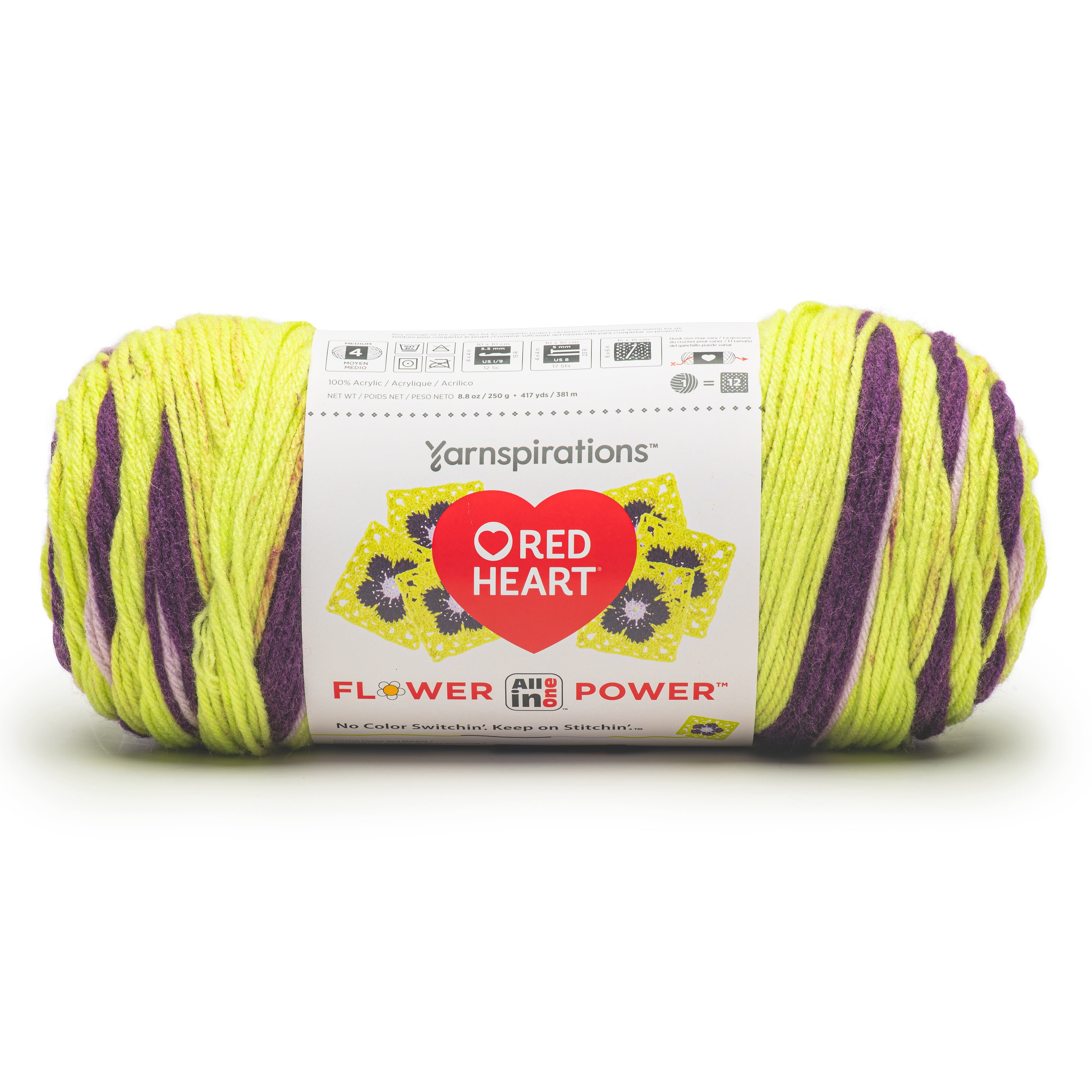 Red Heart All In One Granny Square Yarn-DAPPER DAPHNE