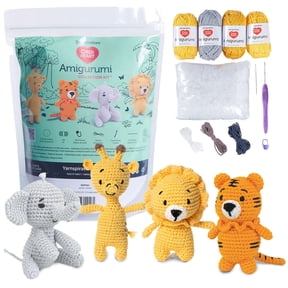 Red Heart Amigurumi Crochet Collection Kit 103.2GM Safari