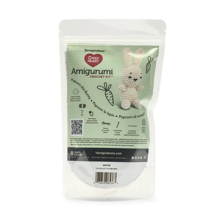 Red Heart Amigurumi Crochet Kit, Popcorn the Bunny
