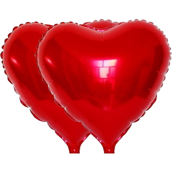 Red Heart Balloons 2pcs 29inch Foil Heart Balloons Helium Balloons for Valentines Day Wedding Bridal Shower Anniversary Decor