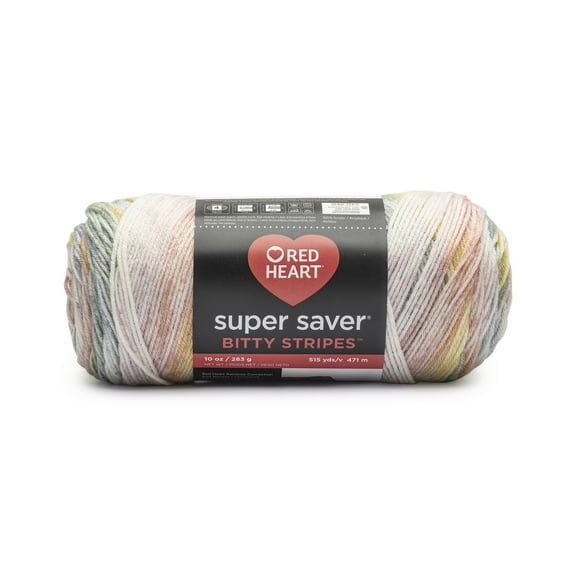 Red Heart Bitty Stripes 283g Rainbow Mist