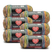 Red Heart® Bitty Stripes™ #4 Medium Acrylic Yarn, 10oz/283g, 515 Yd (6 pk) Retro Rainbow