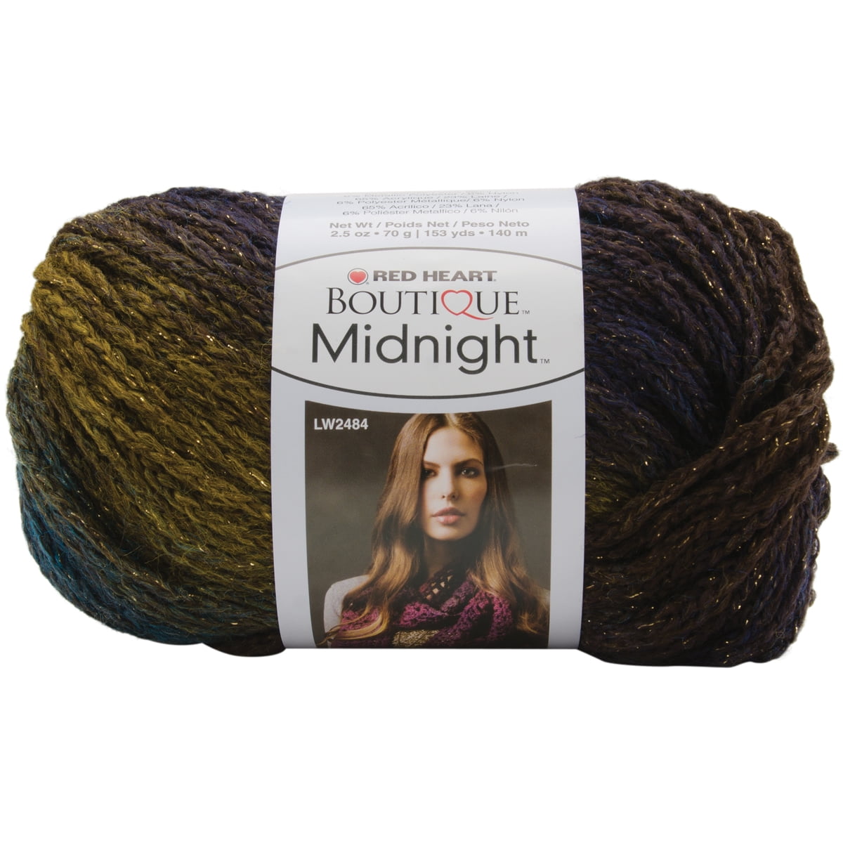 Red Heart Boutique Midnight YarnBorealis, Pk 3, Red Heart