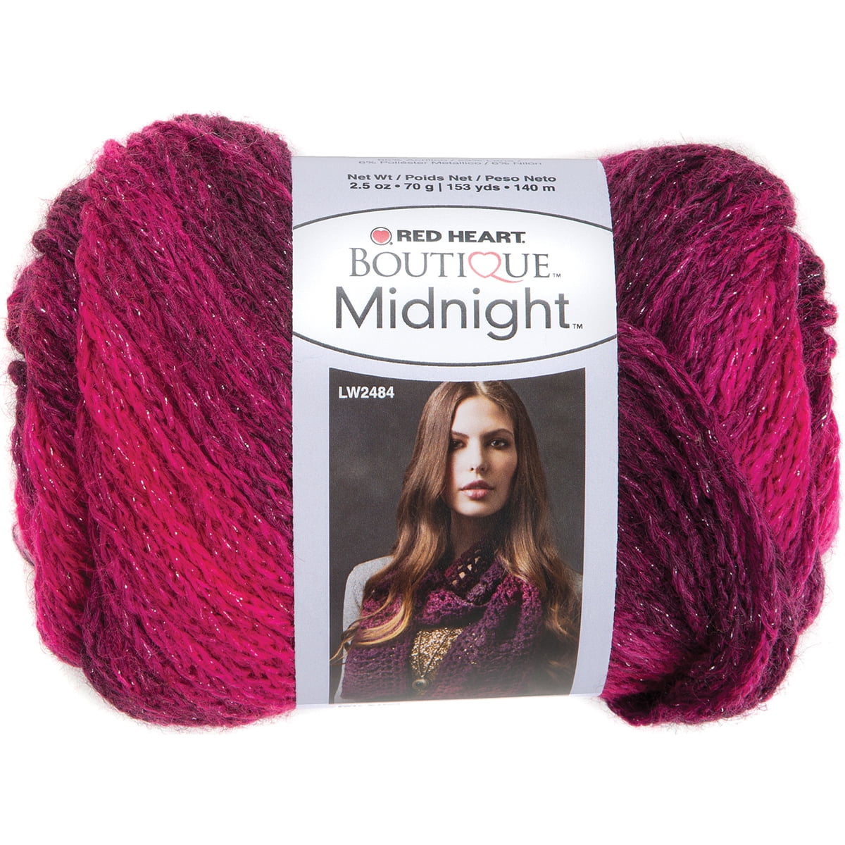 Red Heart Boutique Midnight YarnRadiant, Pk 3, Red Heart