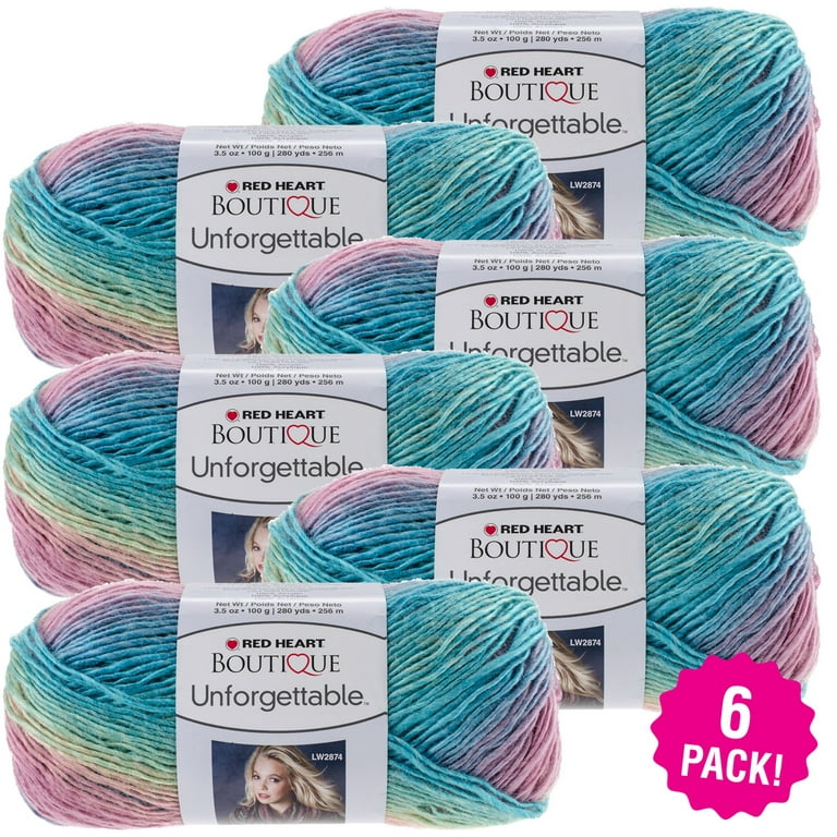 Red Heart Boutique Unforgettable Yarn, Available in Multiple Colors 