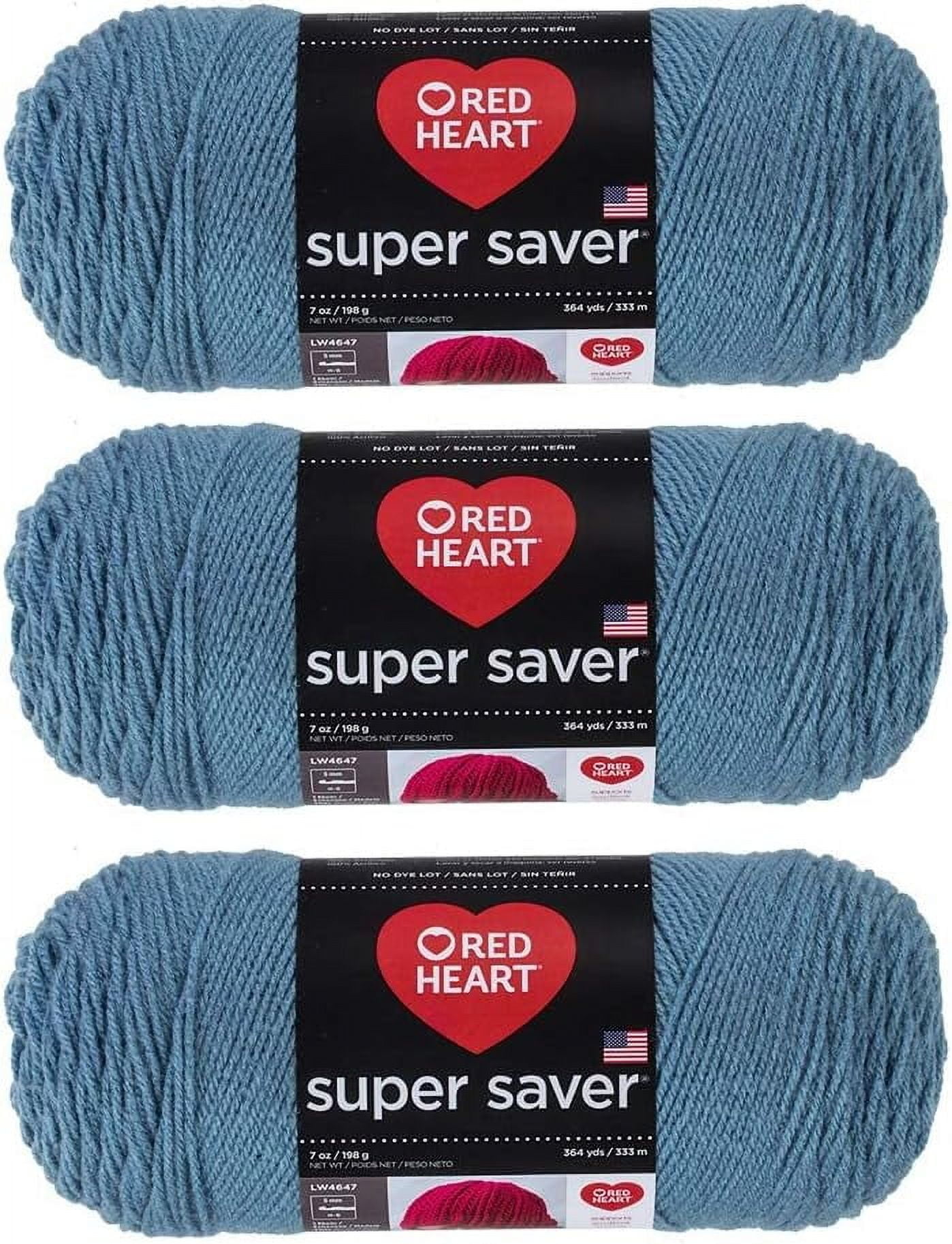 Red Heart Bulk Buy Super Saver Yarn (3-Pack) (Country Blue)