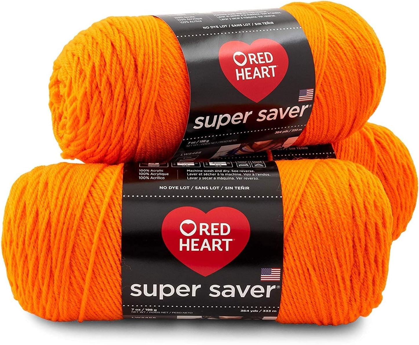 Red Heart Bulk Buy Super Saver Yarn (3-Pack) (Pumpkin)