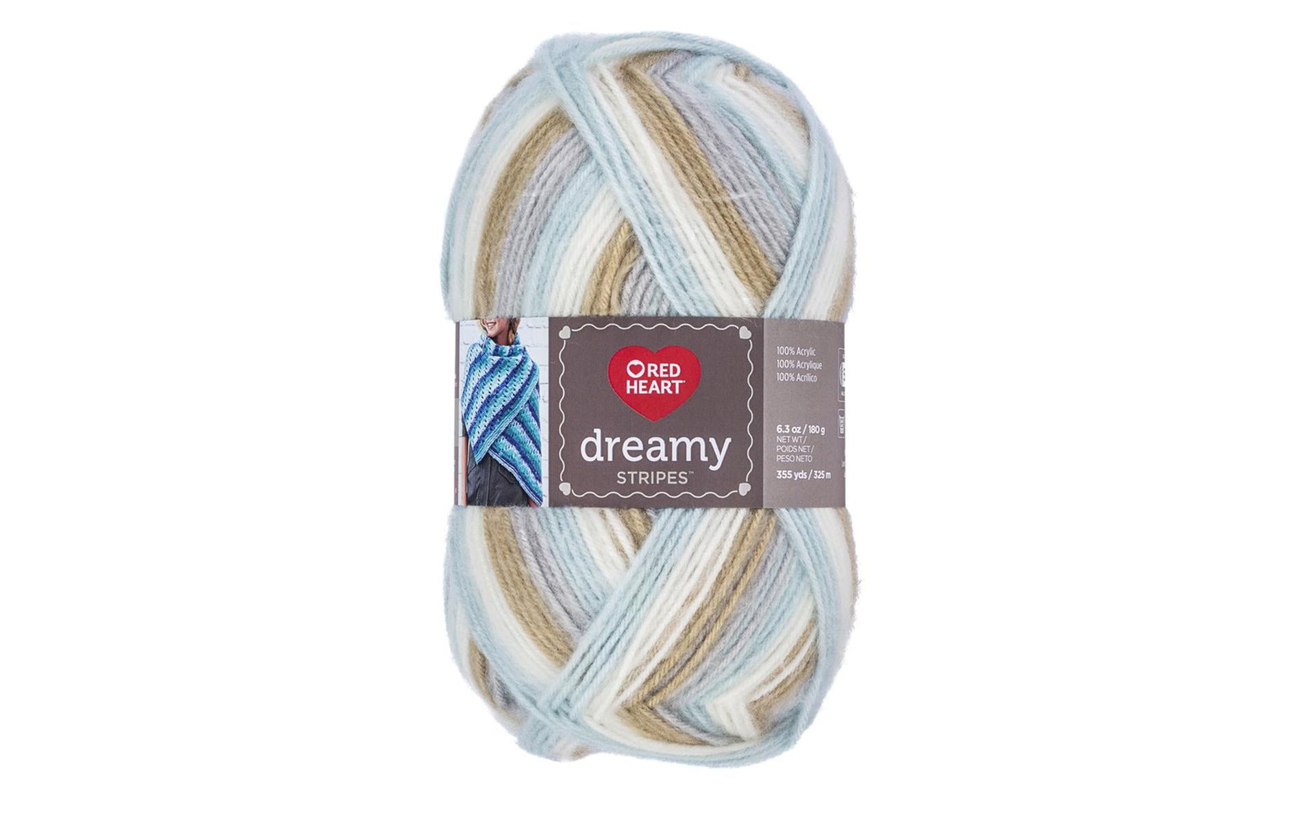 C&C Red Heart Dreamy Yarn 6.3oz Stripe Calm Breeze