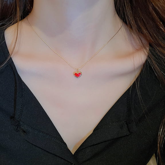 Red Heart Carnelian Necklaces for Women,Carnelian Crystal Necklace,Heart Locket Necklace,Red Carnelian Jewelry for Women
