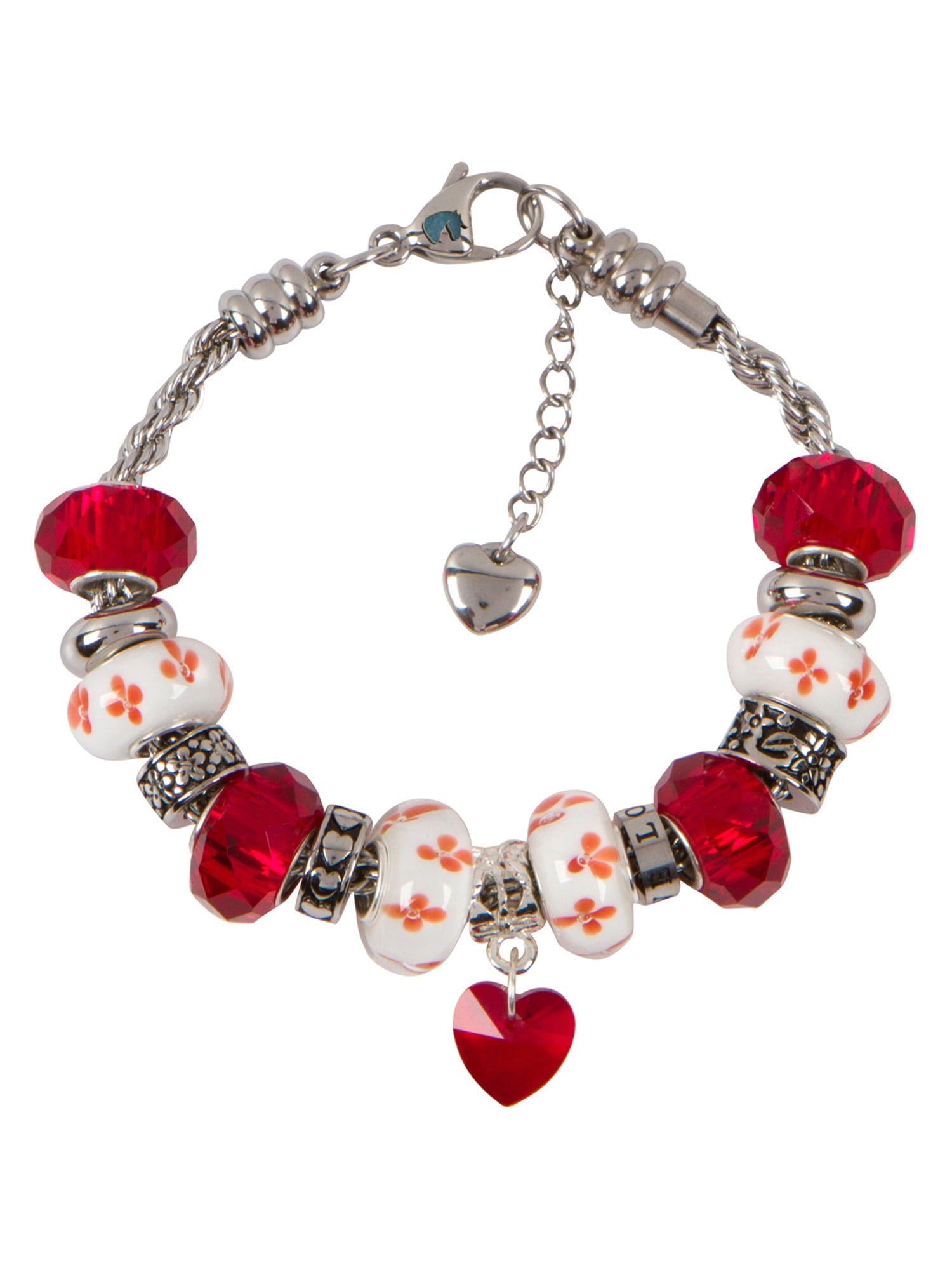 Red-Heart-Charm-Bracelet-With- 
