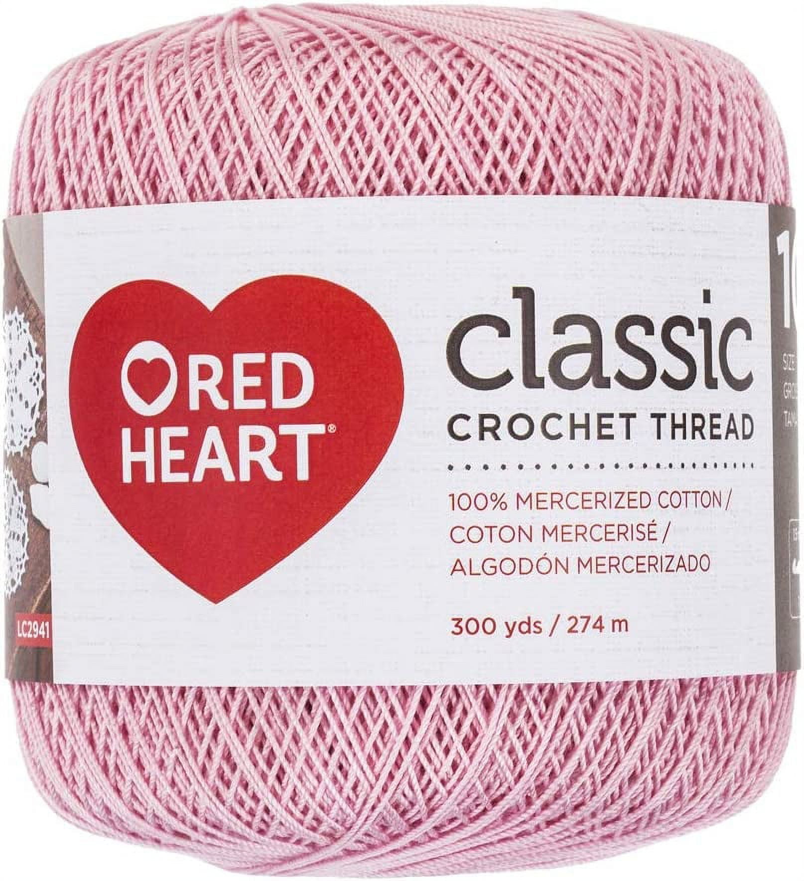 Red Heart Classic Crochet Thread Size 10 Orchid Pink