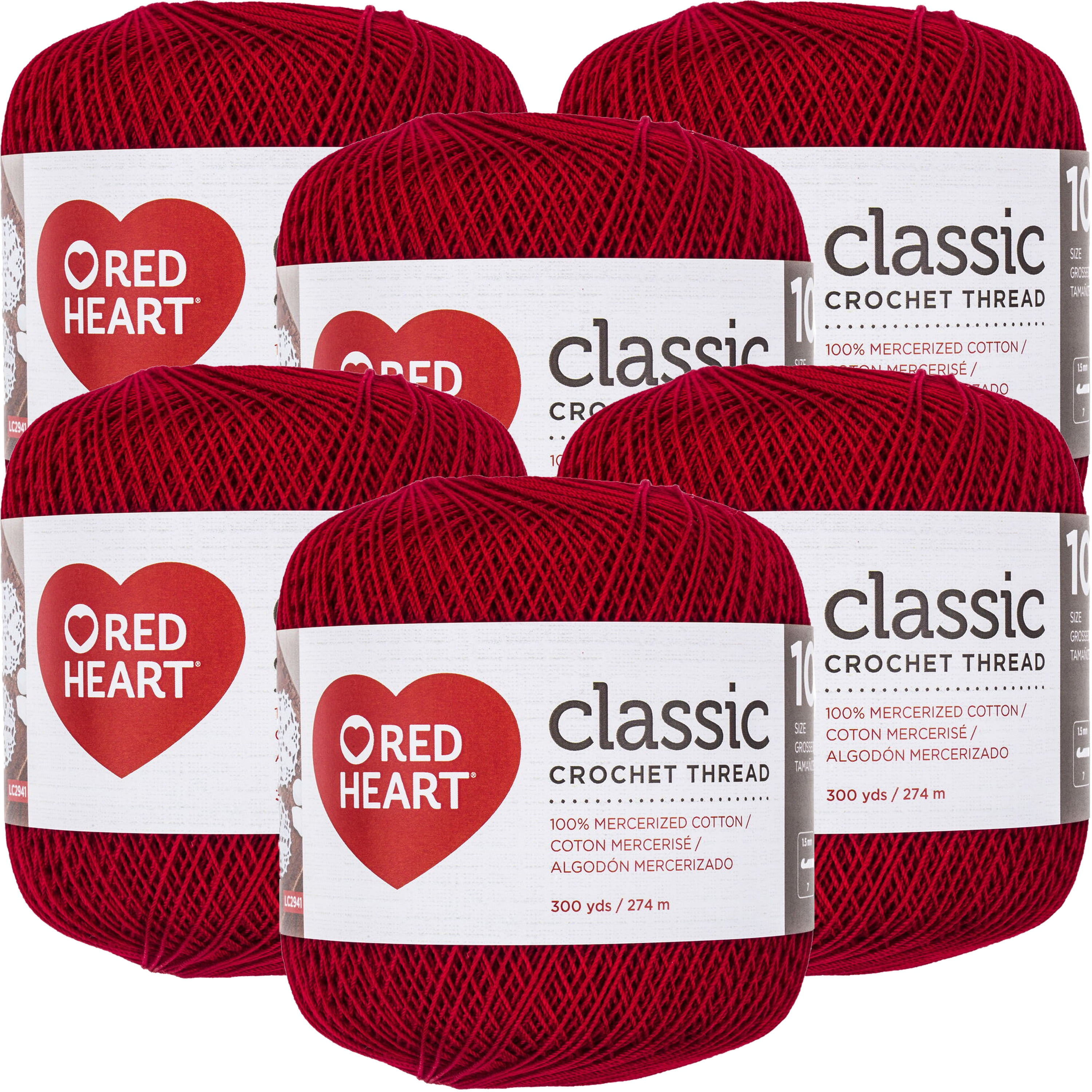  Red Heart Classic Crochet, Thread Size 10, Black (144-12) :  Arts, Crafts & Sewing