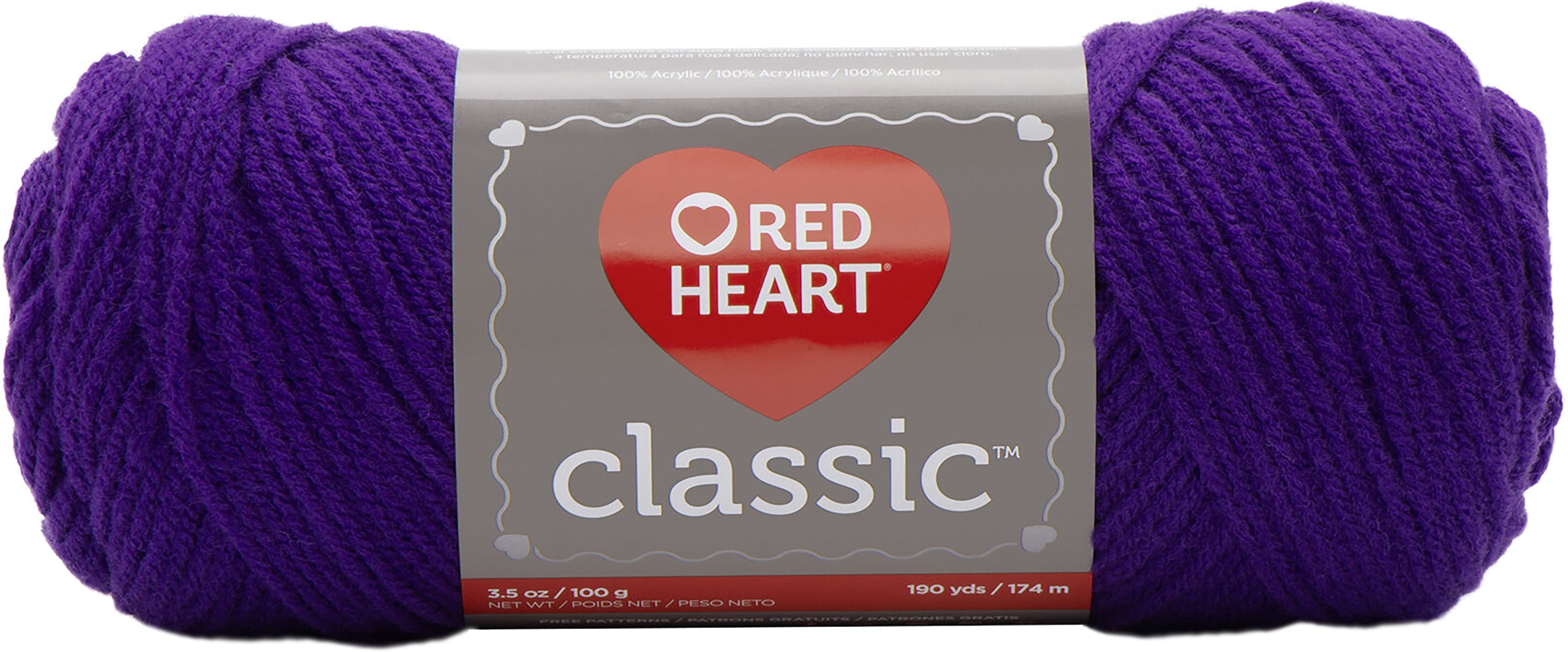 RED HEART Classic Acrylic Yarn Medium Weight #4 190 Yd Skein Black