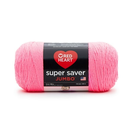 Red Heart Coats & Clark Jumbo 14 Ounce Pretty n Pink Yarn, 1 Each