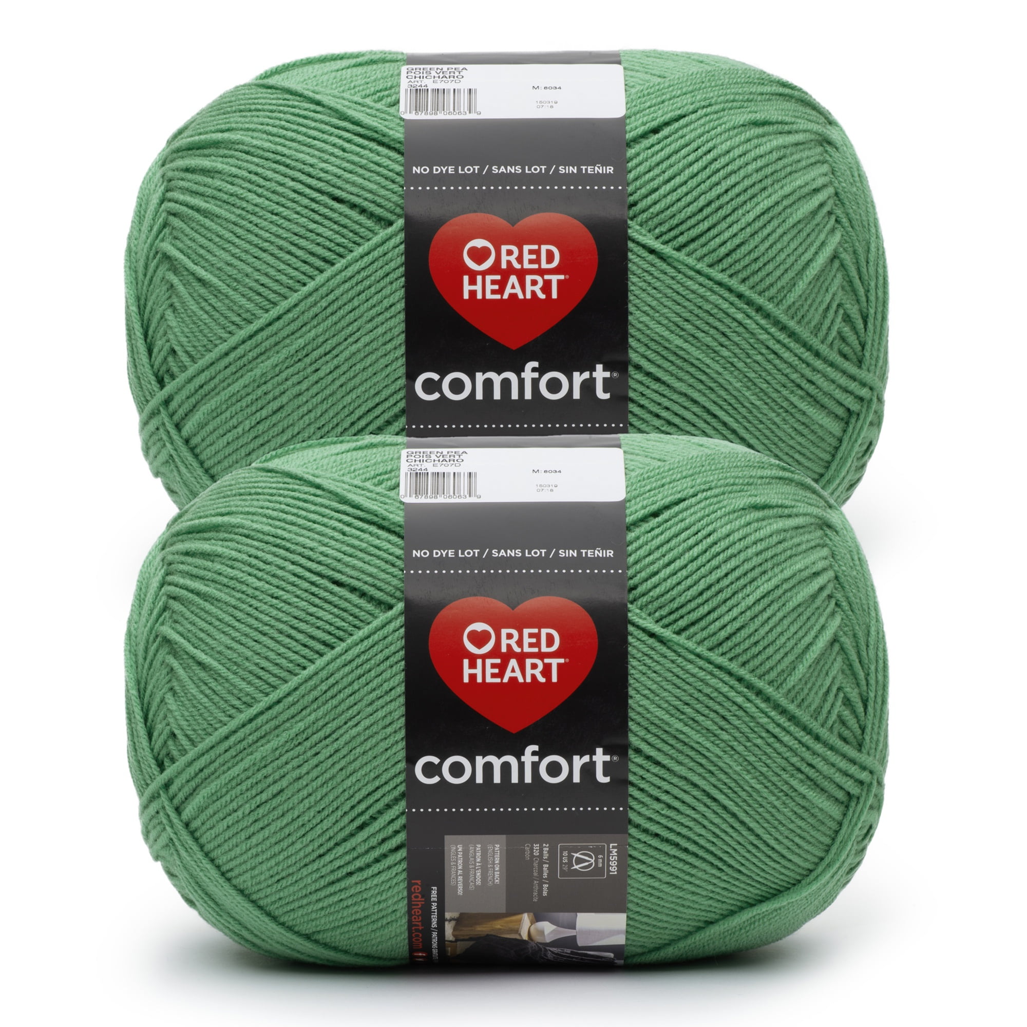 Red Heart® Comfort® #4 Medium Acrylic Yarn, Green Pea 16oz/454g