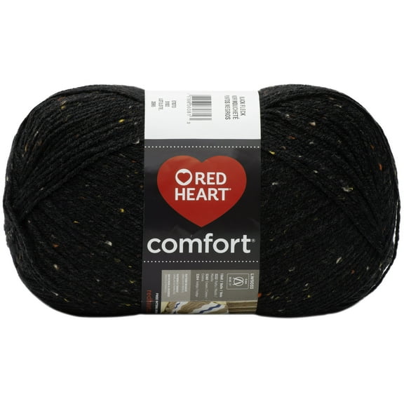 Red Heart Comfort Yarn-Black Fleck