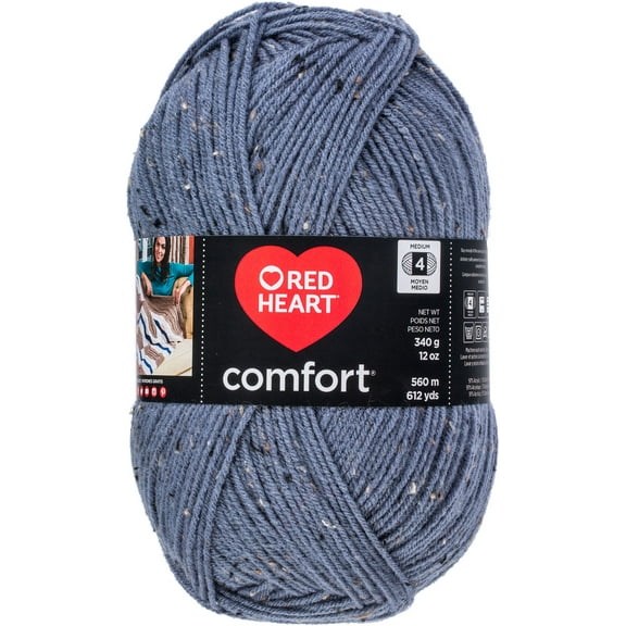 Red Heart Comfort Yarn-Denim Fleck