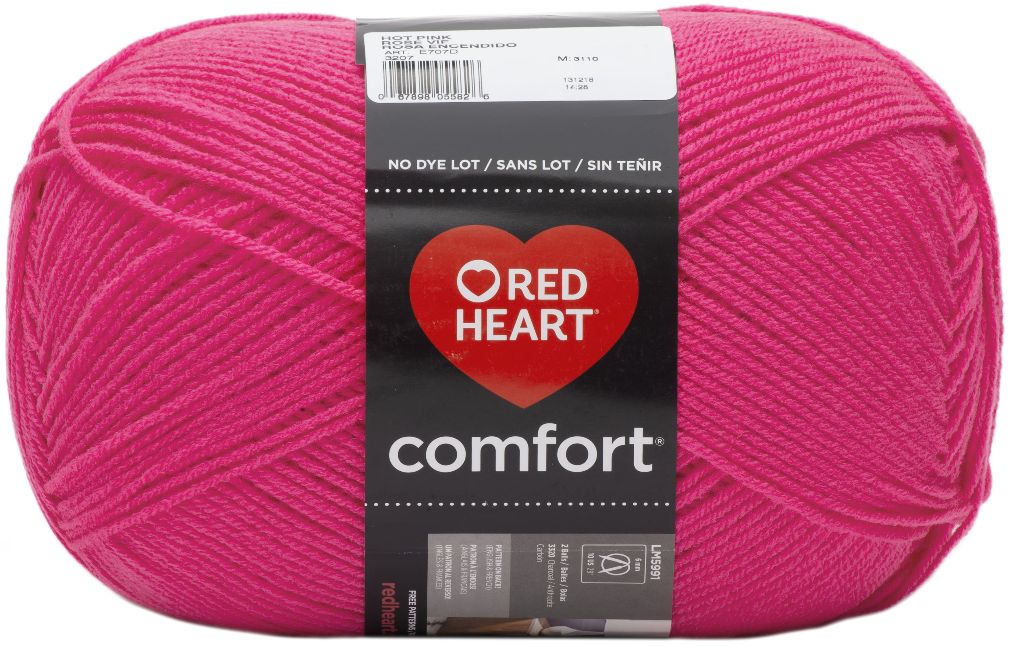  Pllieay 2x50g Packs Hot Pink and Red Yarn for