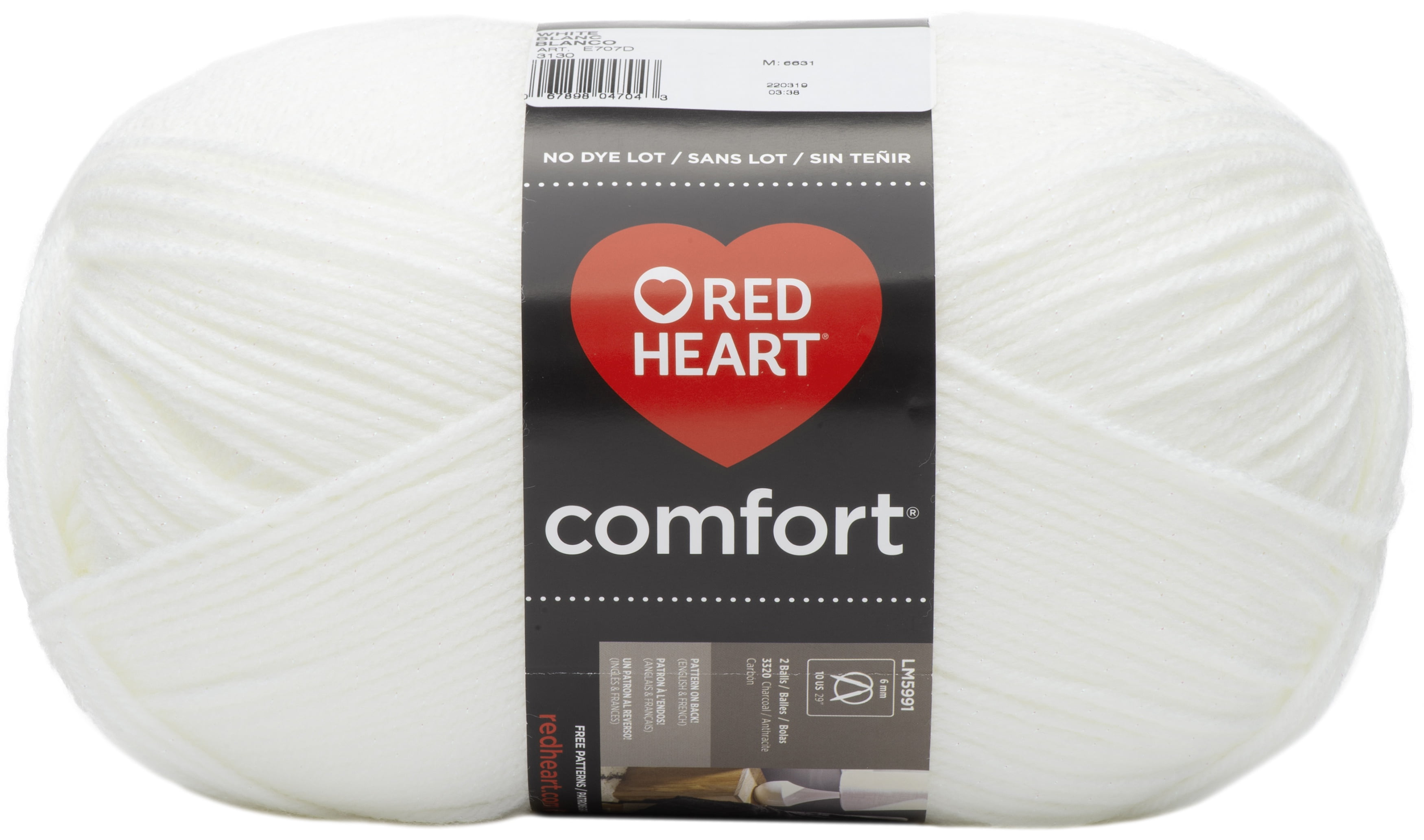 Red Heart Comfort YarnWhite & Opal Shimmer
