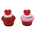 thumbnail image 1 of Red Heart Cupcake Rings 12ct, 1 of 3