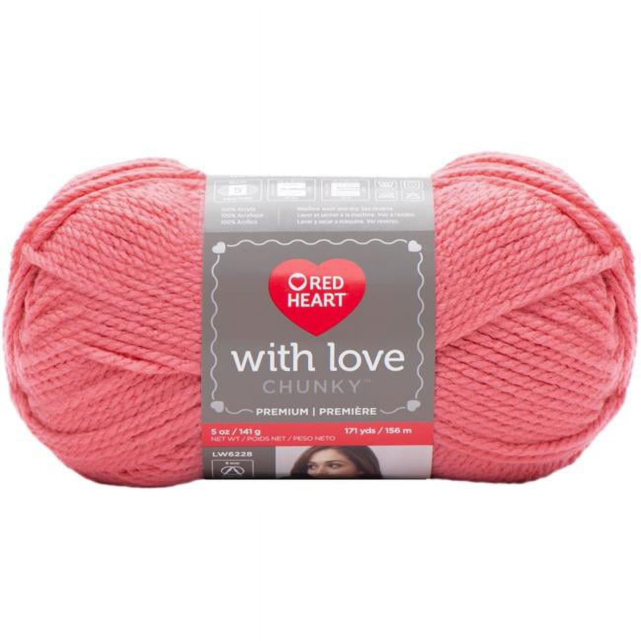 e ボンバーヒート 現行品　love me 5 Red Heart E406-1542 Yarn with Love Chunky - Aubergine - Walmart.com