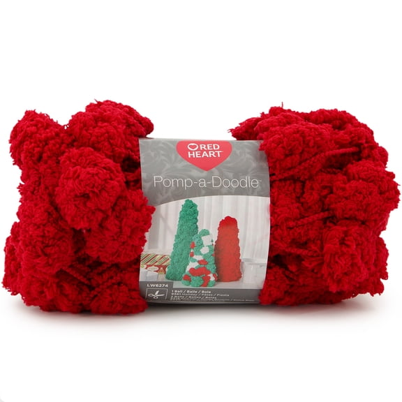 Red Heart E875-6319 Red Hot Yarn Pomp A Doodle