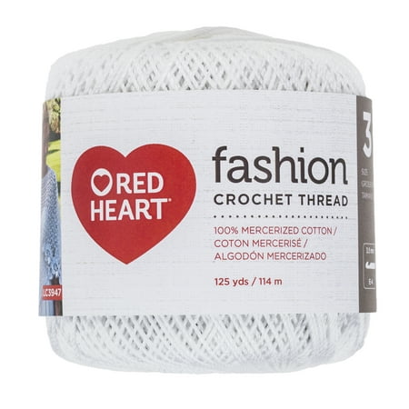 RED HEART FASHION SIZE 3 WHITE