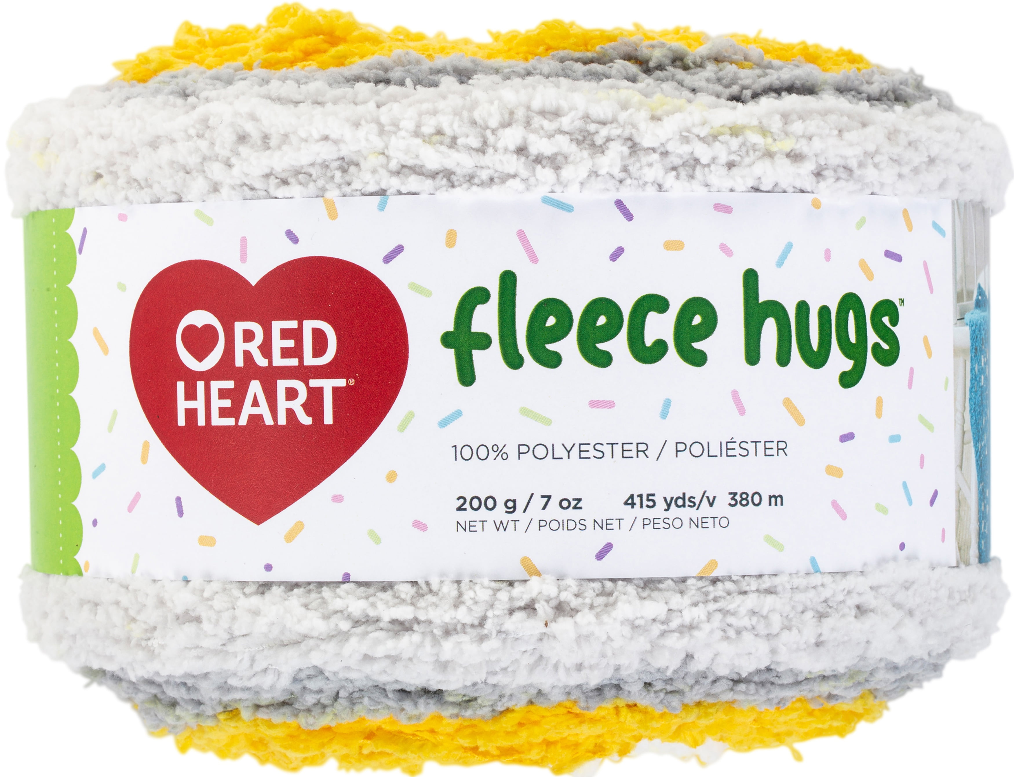 Red Heart Fleece Hugs Yarn-Dandelion