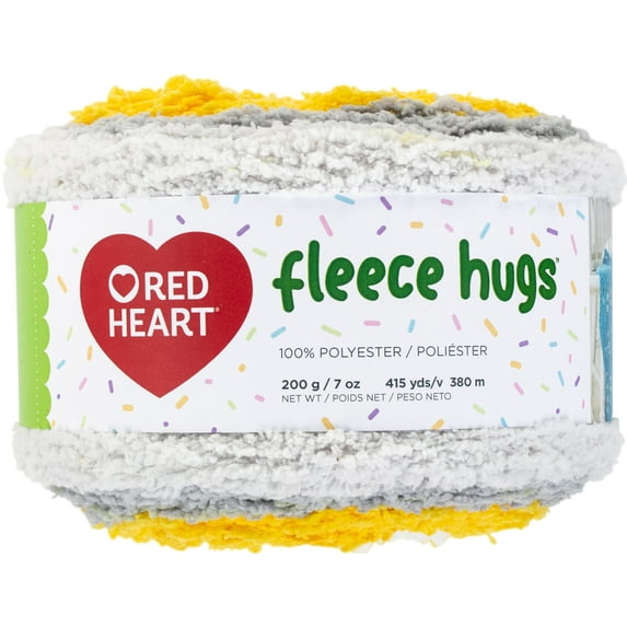 Red Heart Fleece Hugs Yarn-Dandelion