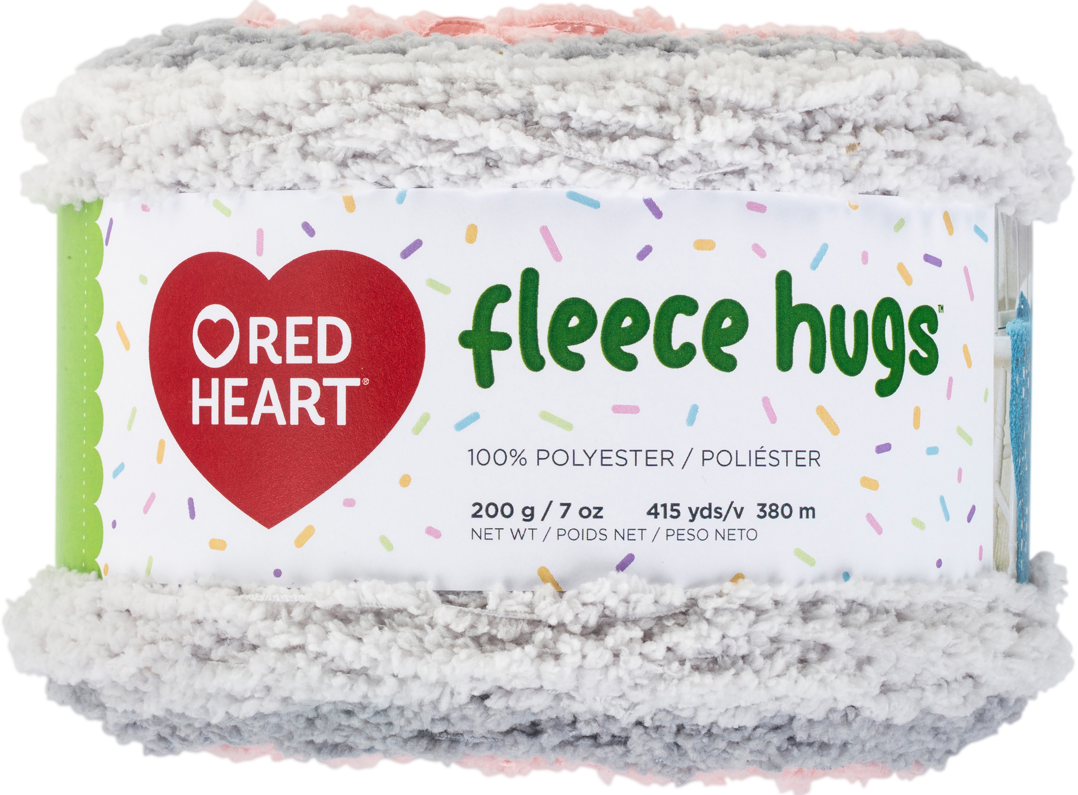 Red Heart Fleece Hugs Yarn-Elephant