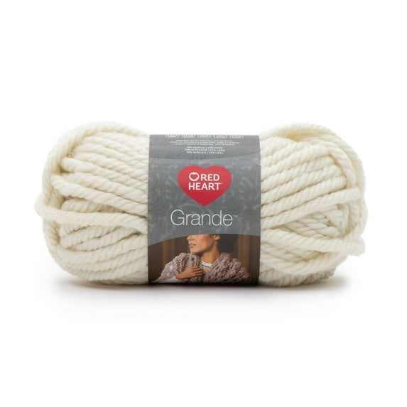 Red Heart Grande Yarn, Aran, 5.29oz(150g), Jumbo, Acrylic/Wool