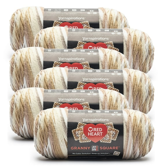 Red Heart™ Granny Square 250g Yarn (6 Pack), Aran - Cream
