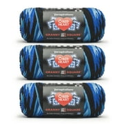 Red Heart  Granny Square  #4 Med Acrylic Yarn, Blk- blue beacon 250g 417yd 3Pk