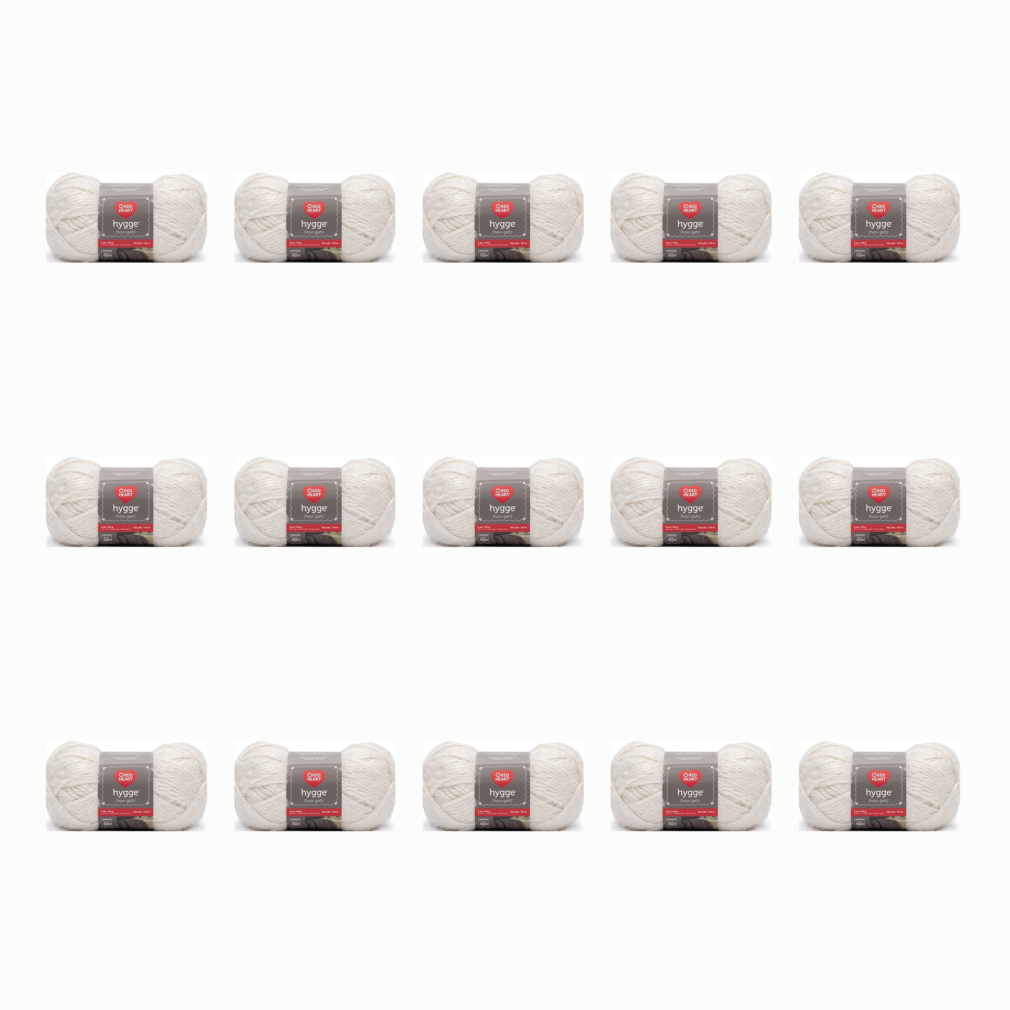 Red Heart Hygge Bulky Acrylic Nylon Pearl Yarn, 132 yd (15 Pieces)