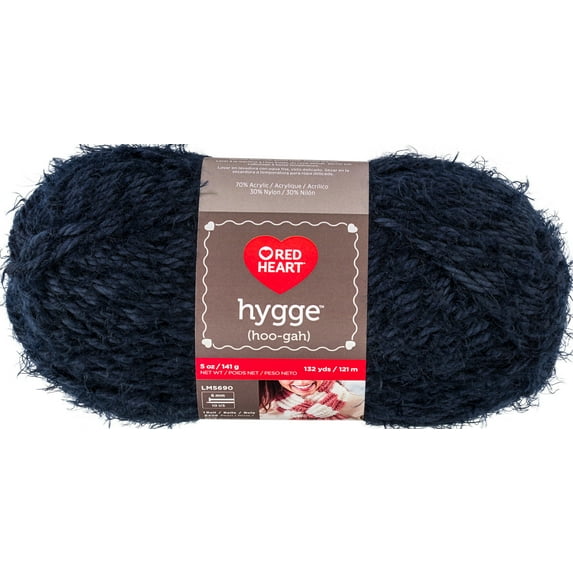 Red Heart Hygge Indigo Yarn - 3 Pack of 141g/5oz - Acrylic Nylon Blend - 5 Bulky - 132 Yards - Knitting/Crochet