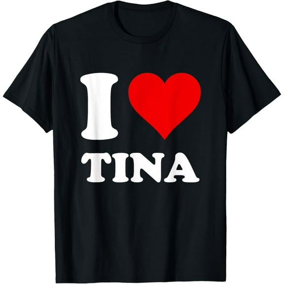 Red Heart I Love Tina T-Shirt