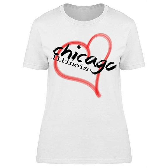 Red Heart Illinois T-Shirt Women -Image by Shutterstock, Female Small