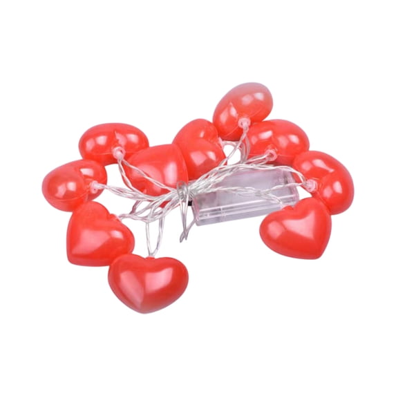 Red Heart LED String Light 78.7in Valentine's Day Ambiance String Light for Furniture, Walls, Ceilings