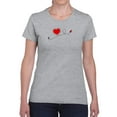 thumbnail image 1 of Red Heart Ladybug T-Shirt Women -Image by Shutterstock, Female Large, 1 of 4