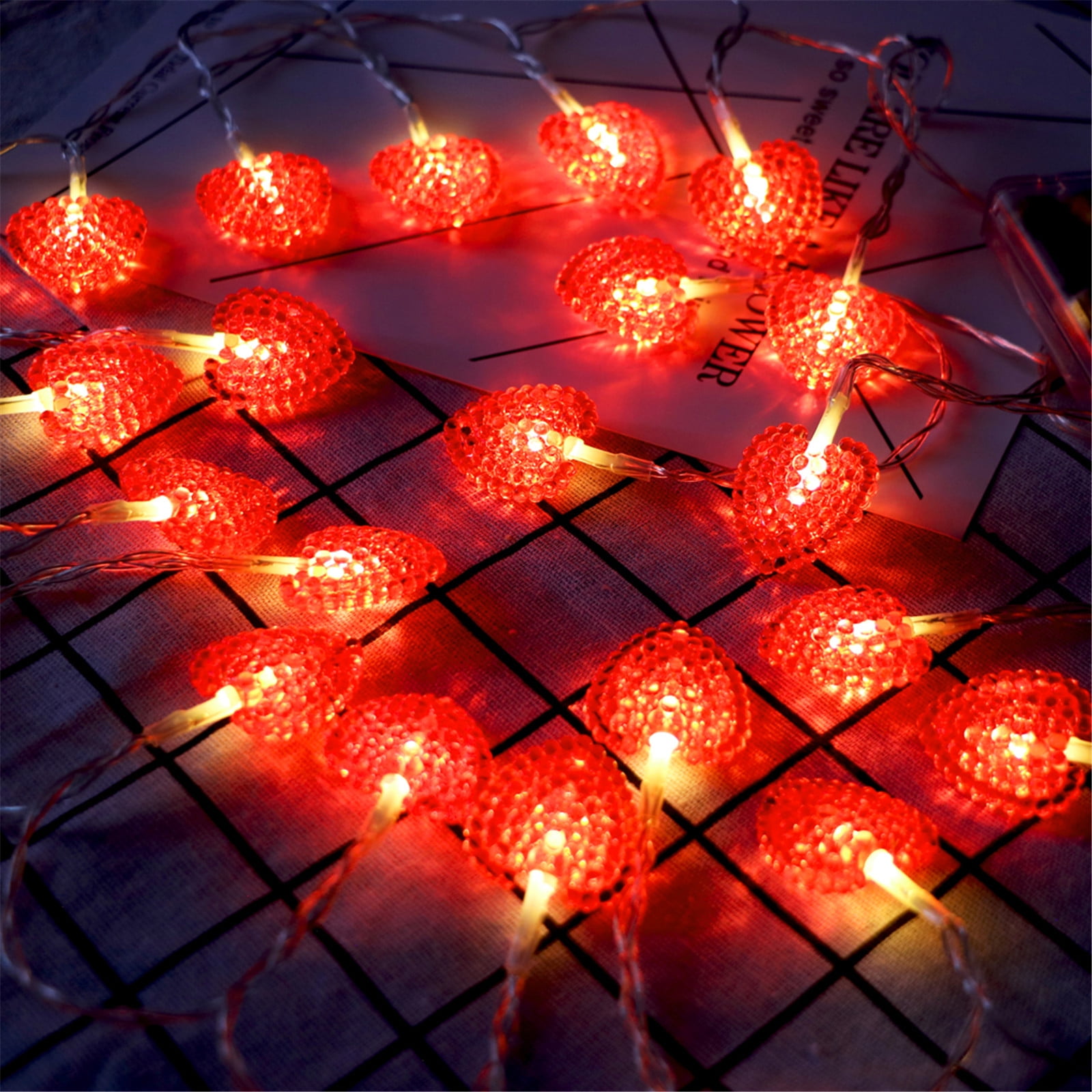 Red Heart Lantern Valentine's Day Light String Small Lantern Lights