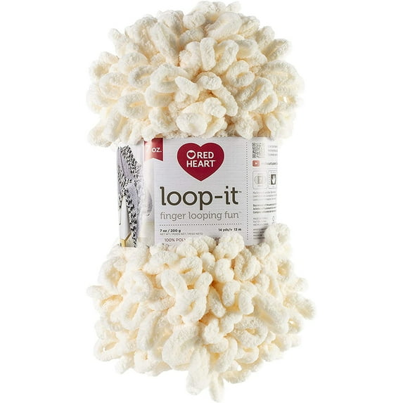 Red Heart Loop-It Yarn, (100g/3.5oz), Ice Ice Cream