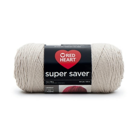 Red Heart® Super Saver™ #4 Worsted Acrylic Yarn, Oatmeal 7oz/198g 364yd