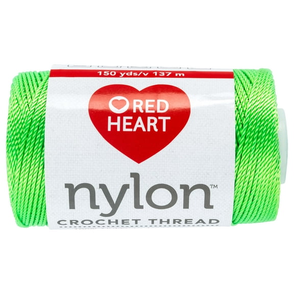 Red Heart Nylon Green Crochet Thread, 150 Yds, Size 18