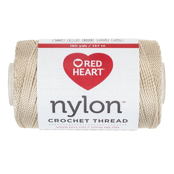 Red Heart Nylon White Crochet Thread, 150 Yds, Size 18