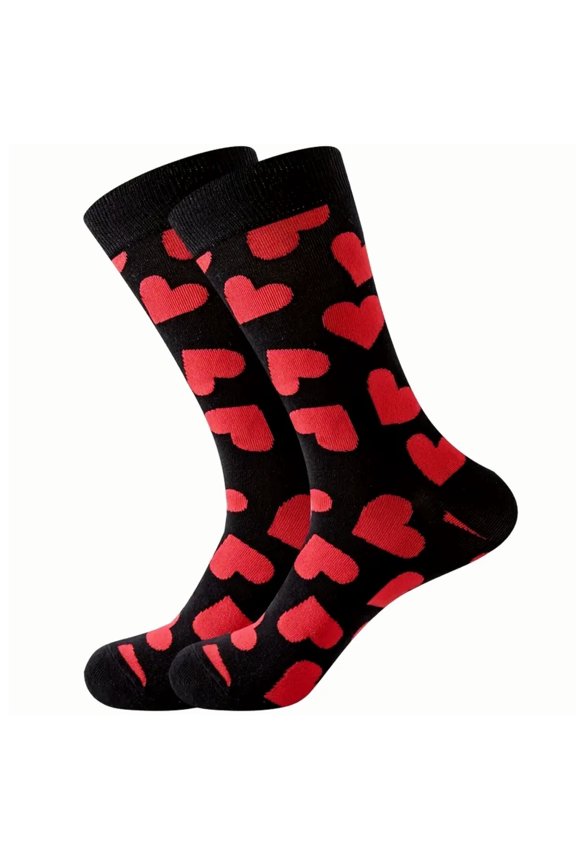 Red Heart Patterned Socks from the Sock Panda (Adult Large)