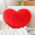 thumbnail image 1 of Red Heart Pillow Mother's Day Throw Pillows Cute Heart Decorative Pillow Faux Rabbit Fur Plush Hoom Decor Pillow Cushion for Mother's Day Gifts （19.6"x15.7"）, 1 of 9