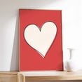 thumbnail image 1 of Red Heart Poster Valentine S Day Decor Wall Art Trendy Cute Poster, Unframed Size 24x36, 1 of 4