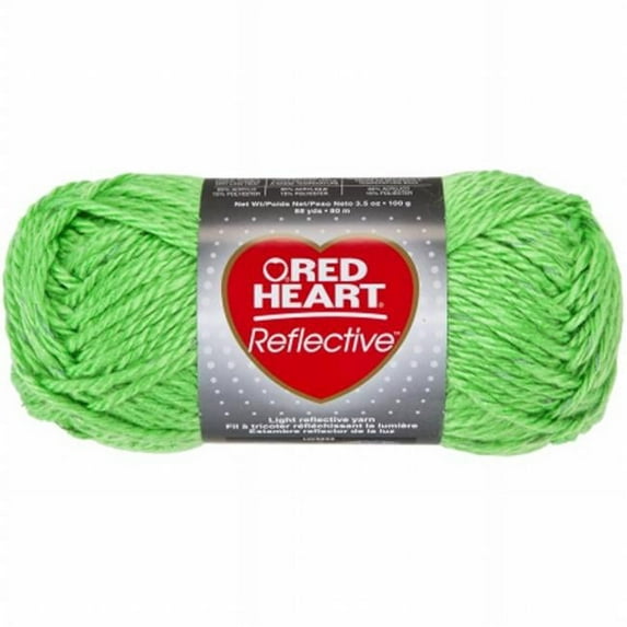 Red Heart Reflective Yarn-Neon Green